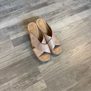 ND NEW DIRECTIONS KLORY Wedge Espadrille Sandals Blush Pink Rose Gold Size 8M